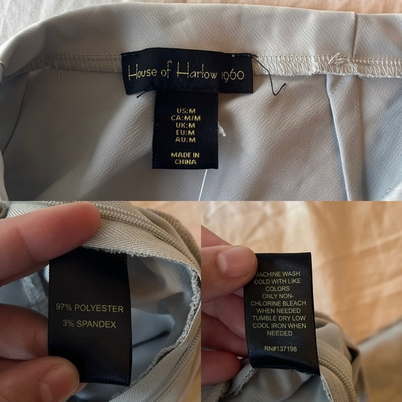 NWOT House of Harlow 1960 Pale Grey Minimalist Satin Maxi Skirt M - Picture 3 of 13